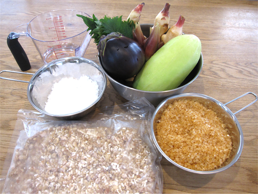 金山寺味噌作りで用意するもの