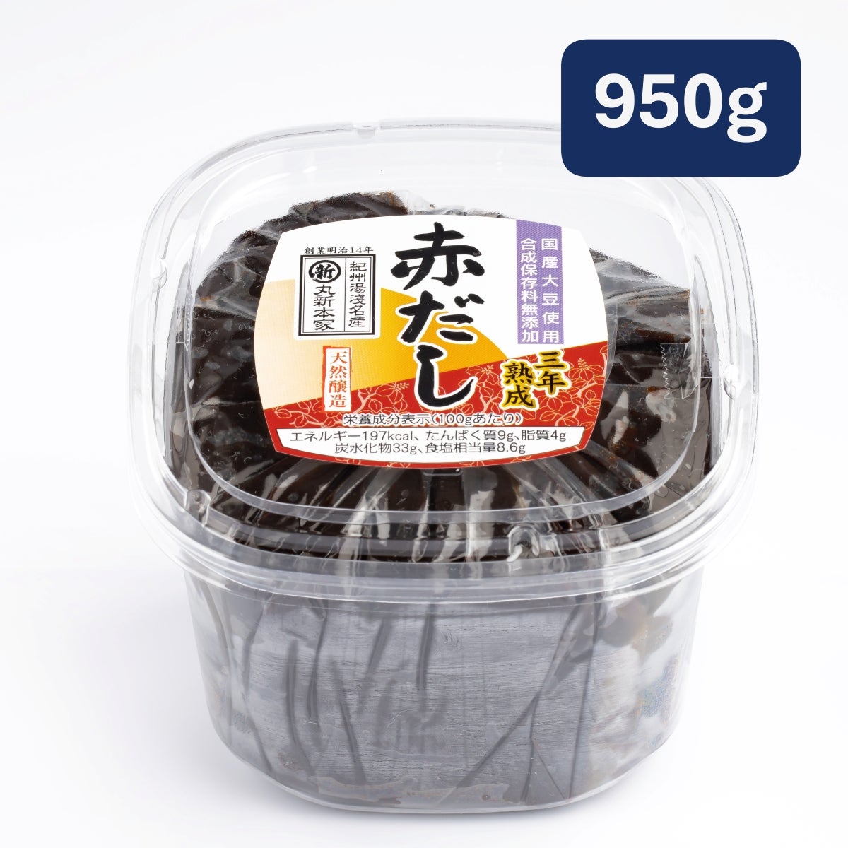 丸新本家 赤だし 950g カップ 国産原料使用  渋みがなくまろやか 塩分8.6% あかだし