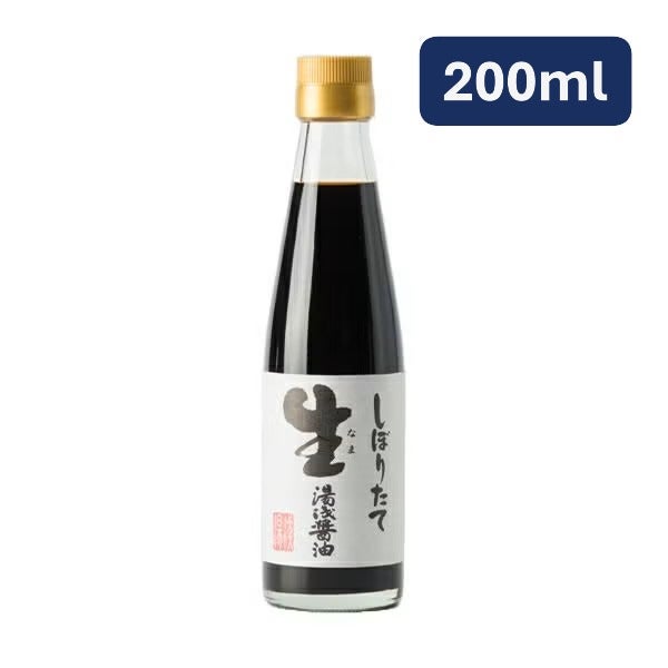 生醤油 しぼりたて 生（なま）湯浅醤油 200ml 国産丸大豆使用のこだわり 生しょうゆ