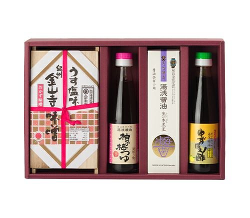 紀州ギフト 具だくさん金山寺味噌と 調味料3種セット 【54718