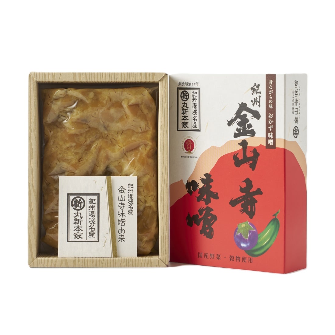 丸新本家 金山寺味噌 昔ながらの味 350g わの箱　真空パック
